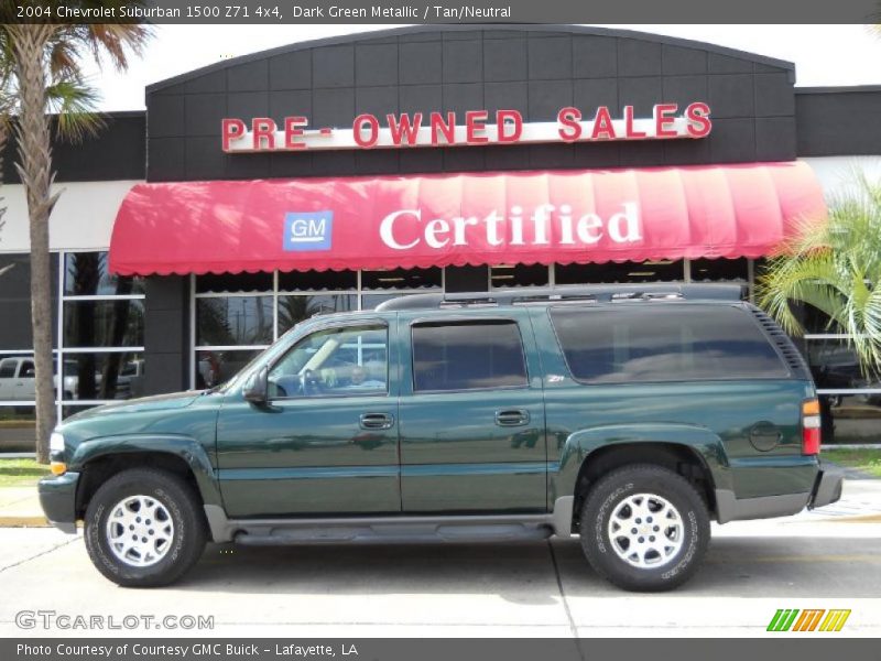 Dark Green Metallic / Tan/Neutral 2004 Chevrolet Suburban 1500 Z71 4x4