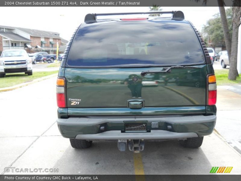 Dark Green Metallic / Tan/Neutral 2004 Chevrolet Suburban 1500 Z71 4x4