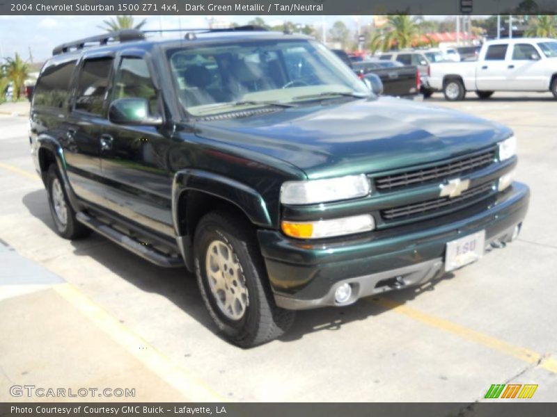 Dark Green Metallic / Tan/Neutral 2004 Chevrolet Suburban 1500 Z71 4x4