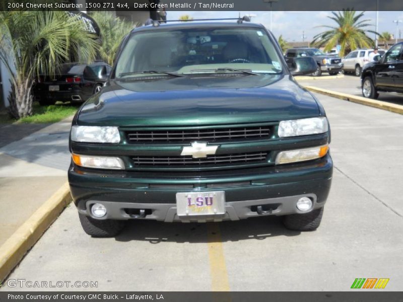Dark Green Metallic / Tan/Neutral 2004 Chevrolet Suburban 1500 Z71 4x4