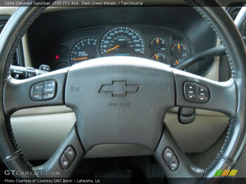 Dark Green Metallic / Tan/Neutral 2004 Chevrolet Suburban 1500 Z71 4x4