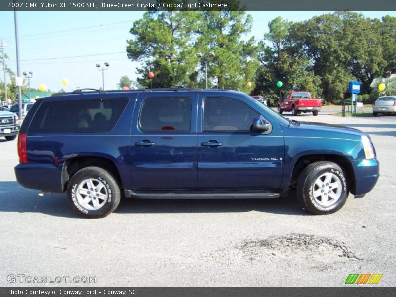 Blue-Green Crystal / Cocoa/Light Cashmere 2007 GMC Yukon XL 1500 SLE