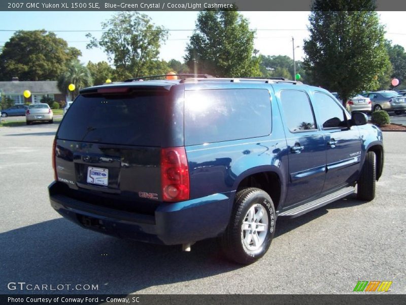 Blue-Green Crystal / Cocoa/Light Cashmere 2007 GMC Yukon XL 1500 SLE