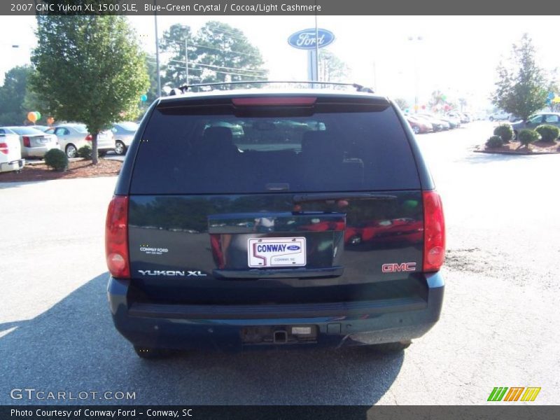 Blue-Green Crystal / Cocoa/Light Cashmere 2007 GMC Yukon XL 1500 SLE
