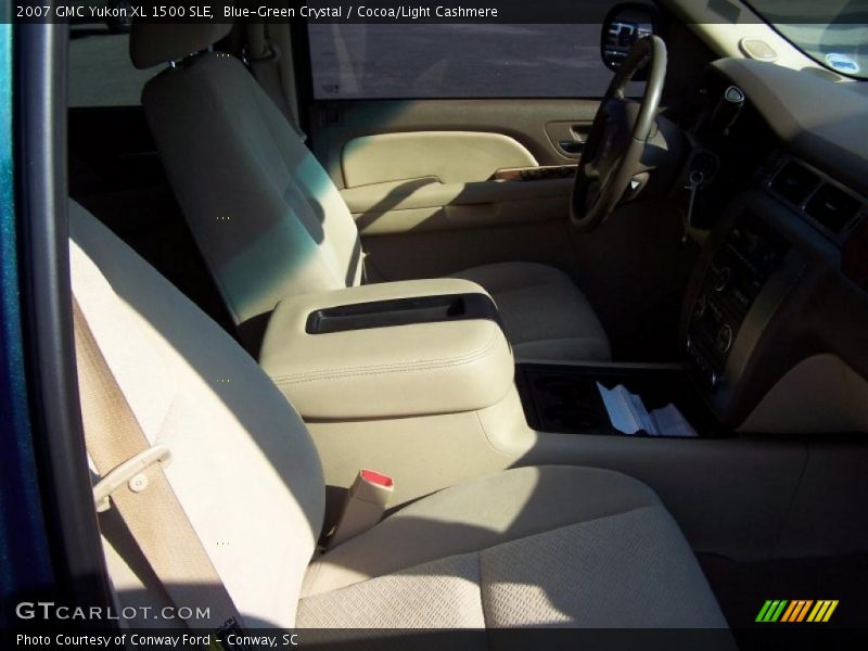 Blue-Green Crystal / Cocoa/Light Cashmere 2007 GMC Yukon XL 1500 SLE