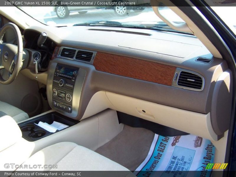 Blue-Green Crystal / Cocoa/Light Cashmere 2007 GMC Yukon XL 1500 SLE