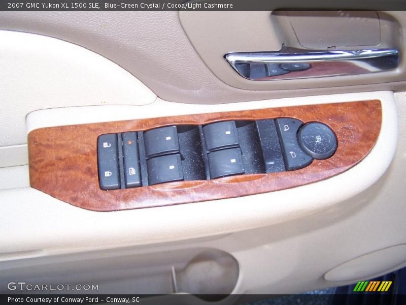 Blue-Green Crystal / Cocoa/Light Cashmere 2007 GMC Yukon XL 1500 SLE
