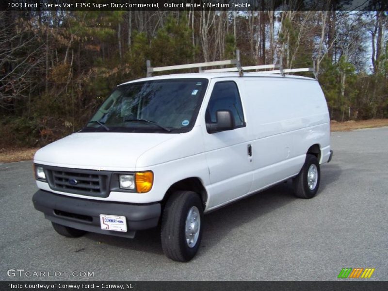 Oxford White / Medium Pebble 2003 Ford E Series Van E350 Super Duty Commercial