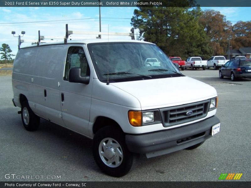 Oxford White / Medium Pebble 2003 Ford E Series Van E350 Super Duty Commercial