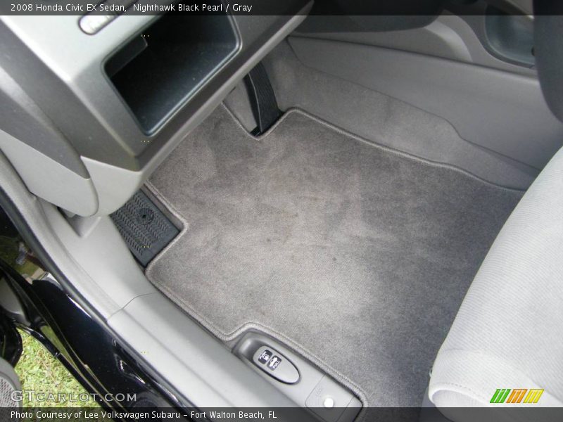 Nighthawk Black Pearl / Gray 2008 Honda Civic EX Sedan