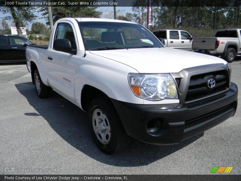 Super White / Graphite Gray 2008 Toyota Tacoma Regular Cab