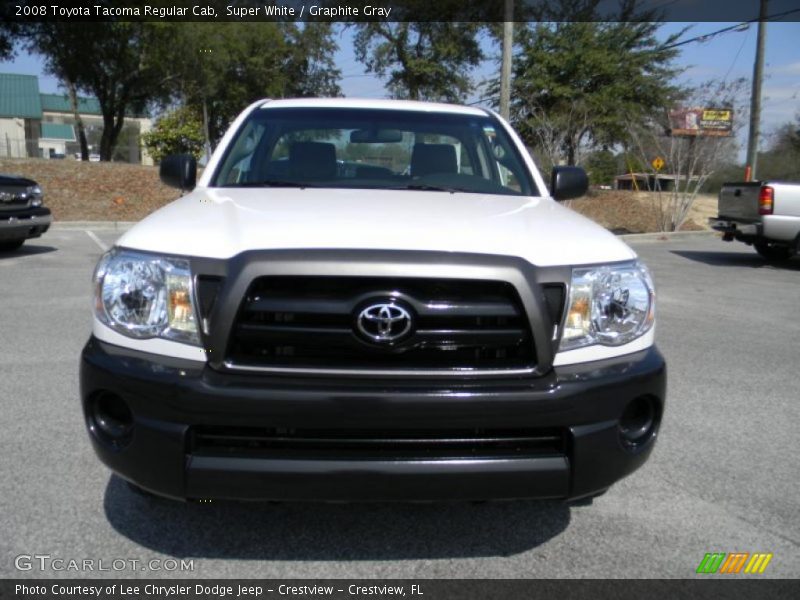 Super White / Graphite Gray 2008 Toyota Tacoma Regular Cab