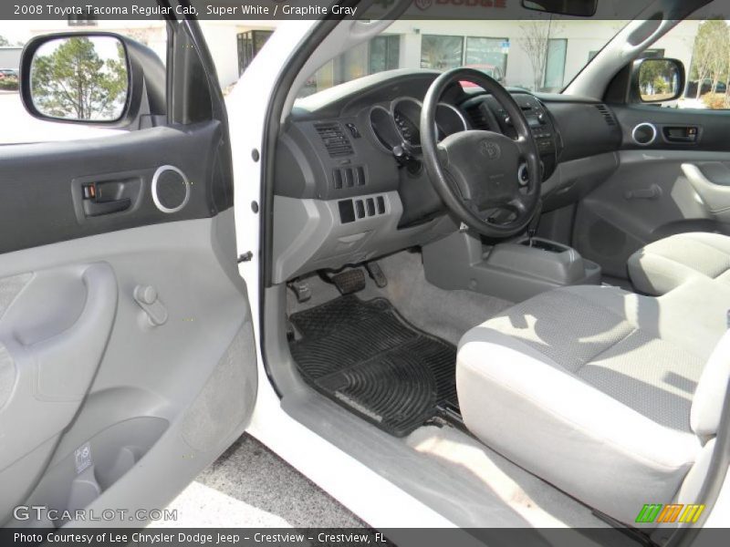 Super White / Graphite Gray 2008 Toyota Tacoma Regular Cab