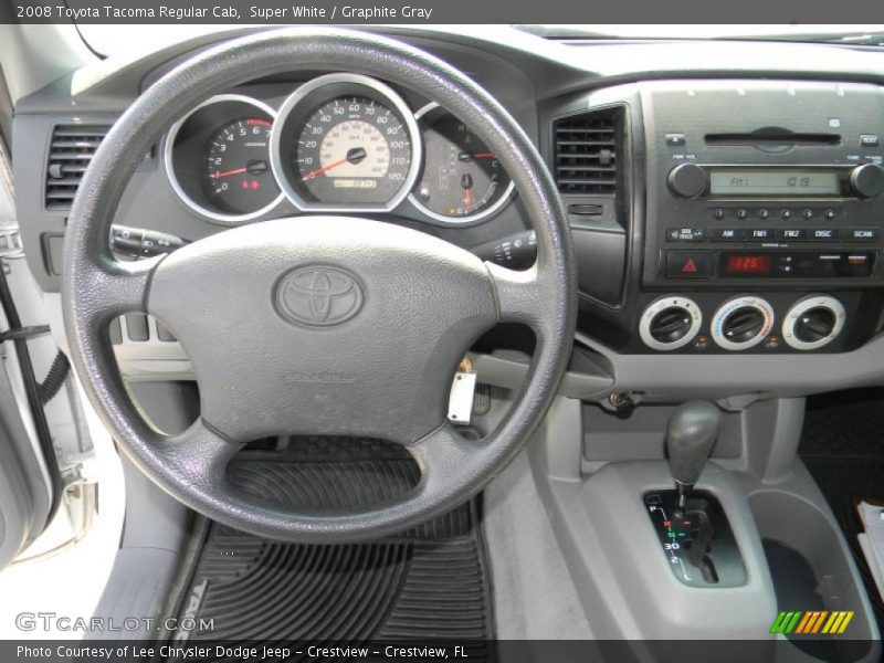 Super White / Graphite Gray 2008 Toyota Tacoma Regular Cab