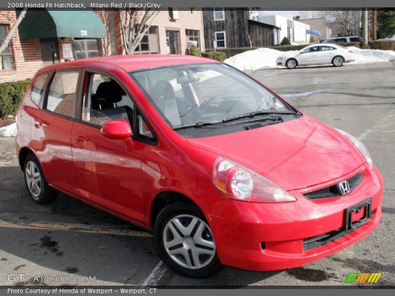 Milano Red / Black/Grey 2008 Honda Fit Hatchback