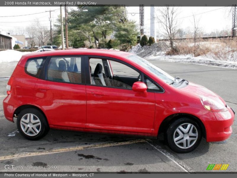 Milano Red / Black/Grey 2008 Honda Fit Hatchback