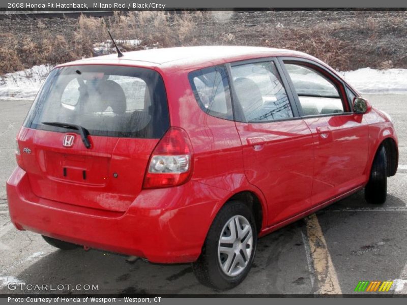 Milano Red / Black/Grey 2008 Honda Fit Hatchback