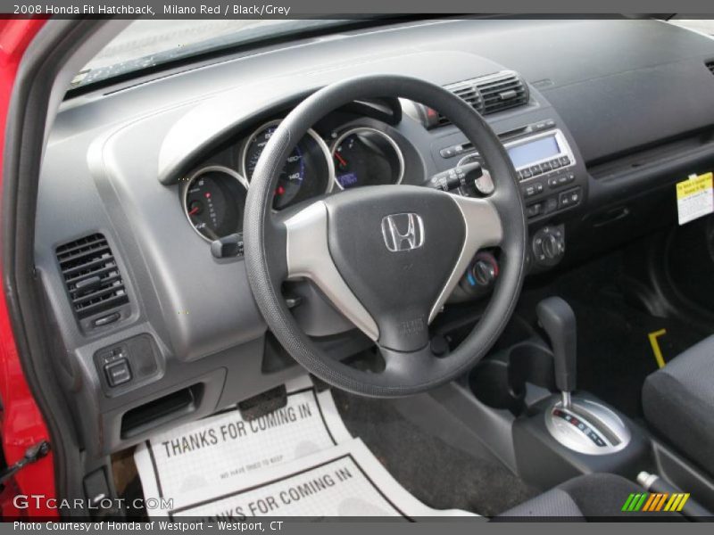 2008 Fit Hatchback Black/Grey Interior