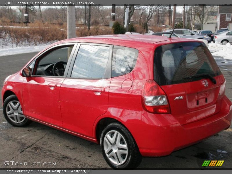 Milano Red / Black/Grey 2008 Honda Fit Hatchback