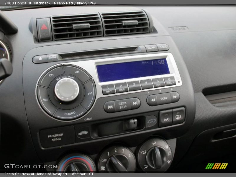 Milano Red / Black/Grey 2008 Honda Fit Hatchback
