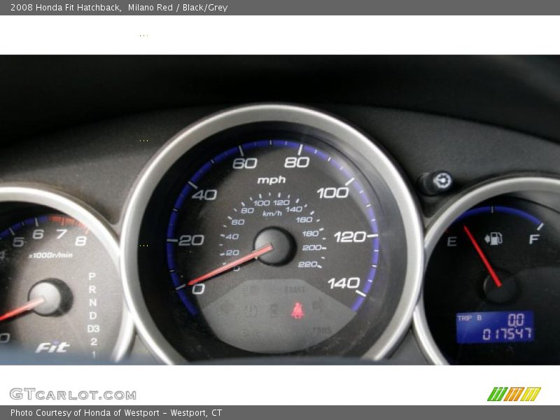 Milano Red / Black/Grey 2008 Honda Fit Hatchback