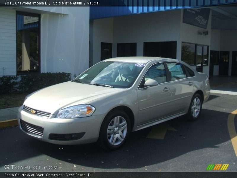 Gold Mist Metallic / Neutral 2011 Chevrolet Impala LT