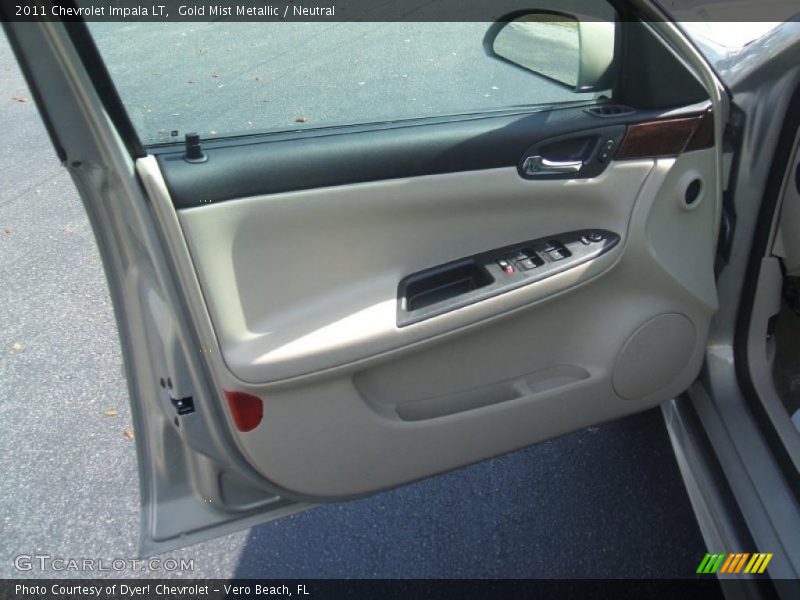 Gold Mist Metallic / Neutral 2011 Chevrolet Impala LT