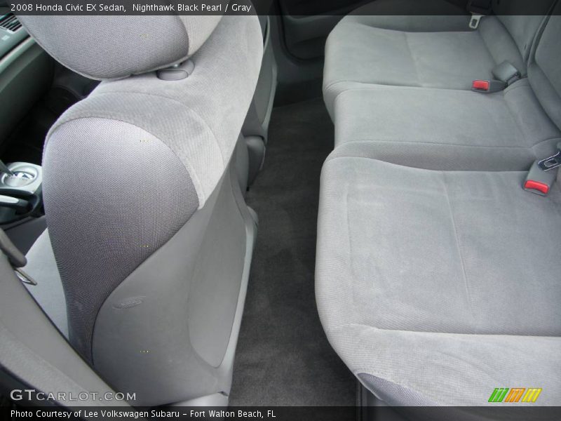 Nighthawk Black Pearl / Gray 2008 Honda Civic EX Sedan