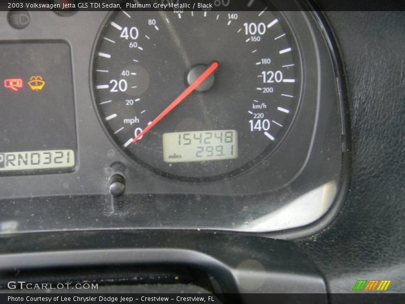 Platinum Grey Metallic / Black 2003 Volkswagen Jetta GLS TDI Sedan