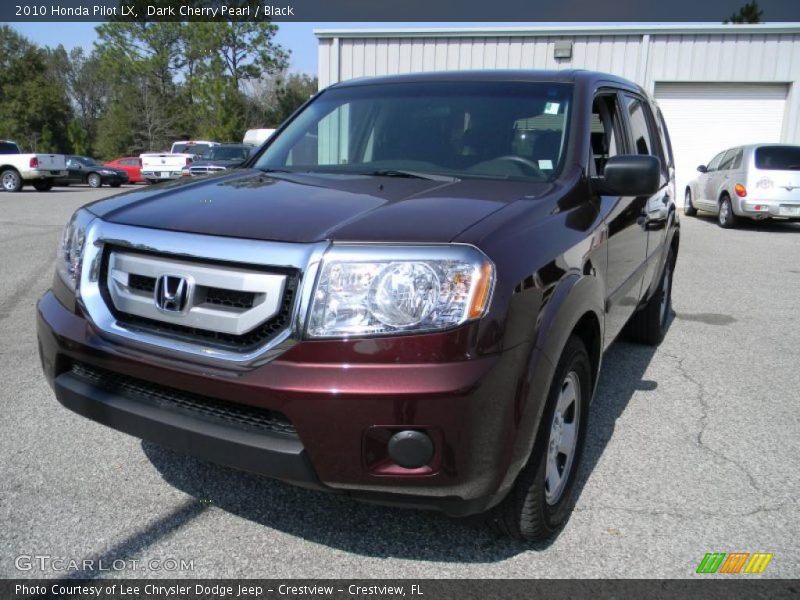 Dark Cherry Pearl / Black 2010 Honda Pilot LX