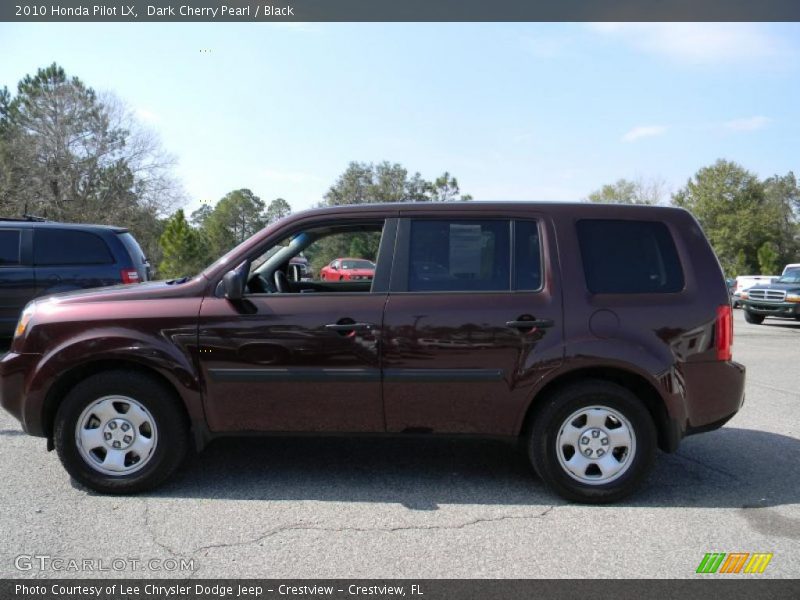 Dark Cherry Pearl / Black 2010 Honda Pilot LX