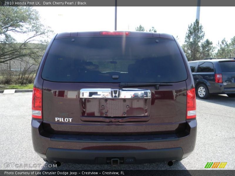 Dark Cherry Pearl / Black 2010 Honda Pilot LX