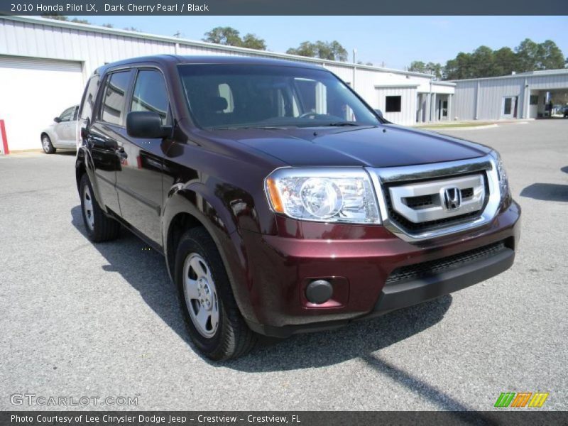 Dark Cherry Pearl / Black 2010 Honda Pilot LX