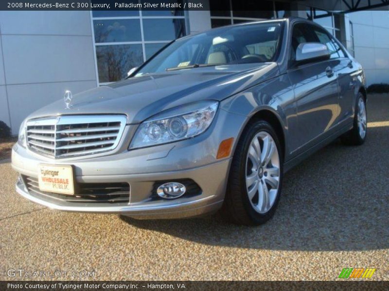 Palladium Silver Metallic / Black 2008 Mercedes-Benz C 300 Luxury