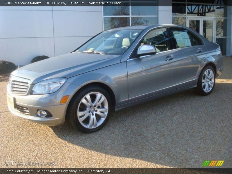 Palladium Silver Metallic / Black 2008 Mercedes-Benz C 300 Luxury