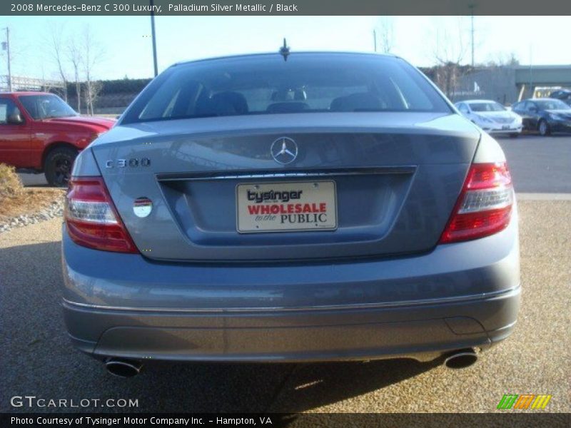 Palladium Silver Metallic / Black 2008 Mercedes-Benz C 300 Luxury