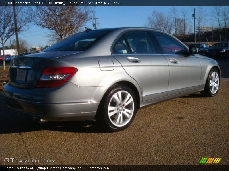 Palladium Silver Metallic / Black 2008 Mercedes-Benz C 300 Luxury