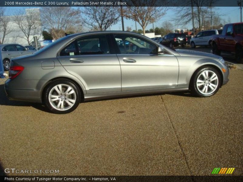 Palladium Silver Metallic / Black 2008 Mercedes-Benz C 300 Luxury