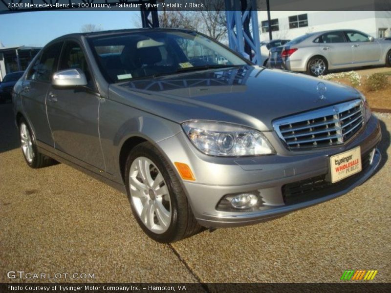 Palladium Silver Metallic / Black 2008 Mercedes-Benz C 300 Luxury