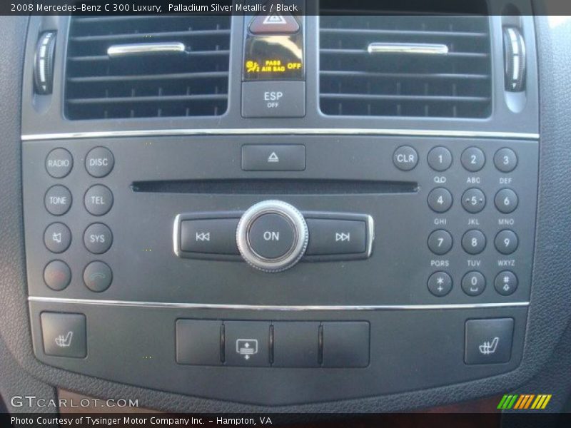 Palladium Silver Metallic / Black 2008 Mercedes-Benz C 300 Luxury