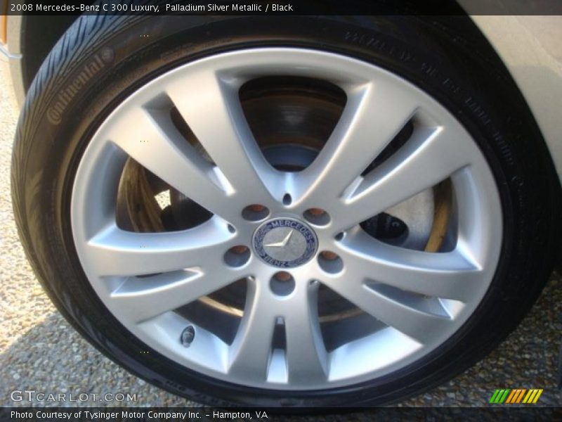 Palladium Silver Metallic / Black 2008 Mercedes-Benz C 300 Luxury