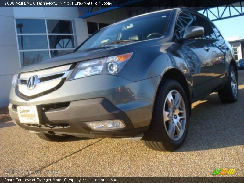 Nimbus Gray Metallic / Ebony 2008 Acura MDX Technology