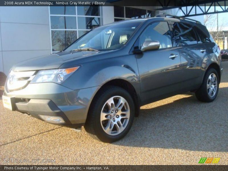 Nimbus Gray Metallic / Ebony 2008 Acura MDX Technology