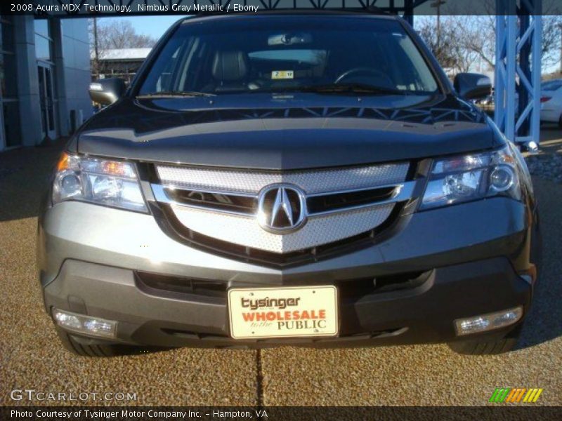 Nimbus Gray Metallic / Ebony 2008 Acura MDX Technology