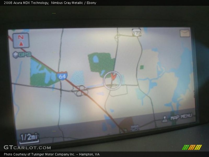 Nimbus Gray Metallic / Ebony 2008 Acura MDX Technology