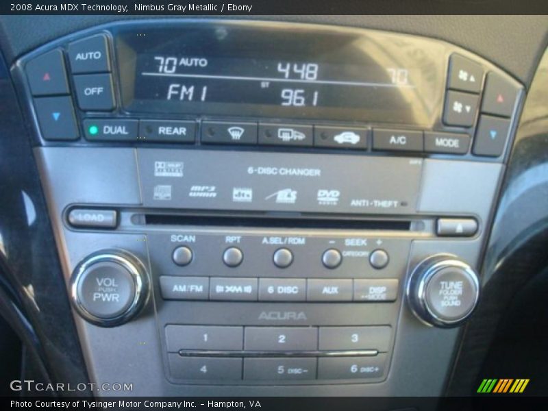 Nimbus Gray Metallic / Ebony 2008 Acura MDX Technology