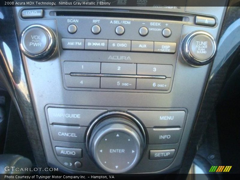 Nimbus Gray Metallic / Ebony 2008 Acura MDX Technology
