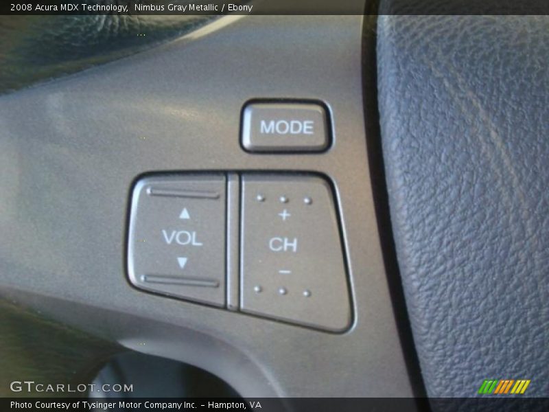 Nimbus Gray Metallic / Ebony 2008 Acura MDX Technology