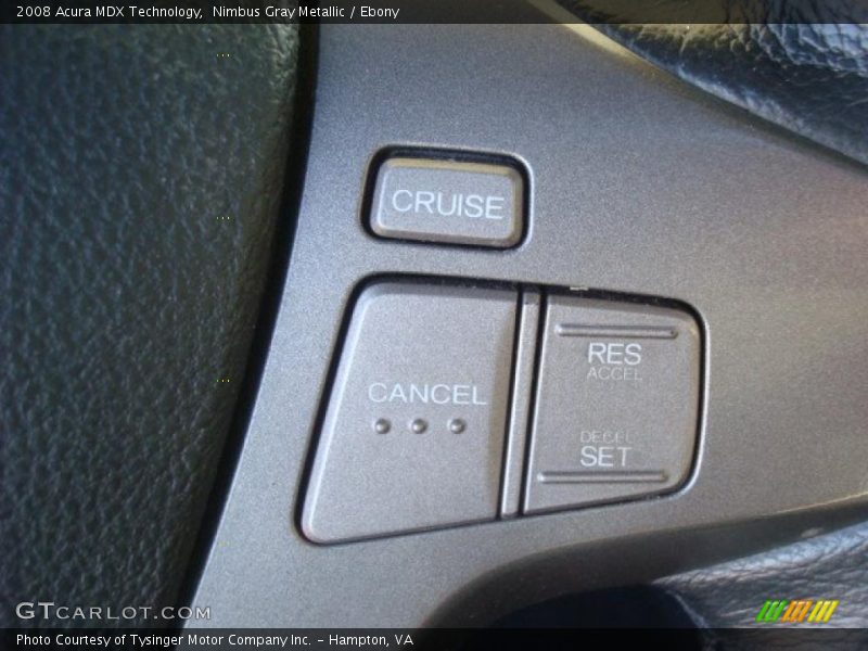Nimbus Gray Metallic / Ebony 2008 Acura MDX Technology