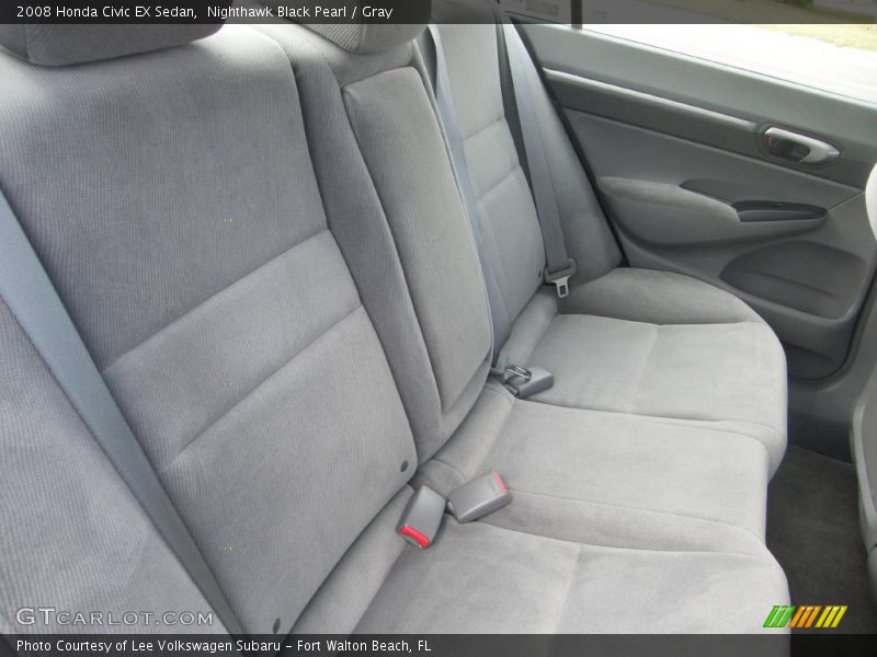 Nighthawk Black Pearl / Gray 2008 Honda Civic EX Sedan